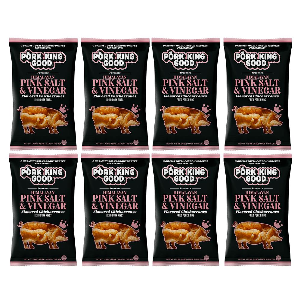 Pork King Good Himalayan Pink Salt & Vinegar Pork Rinds - Pork King Good