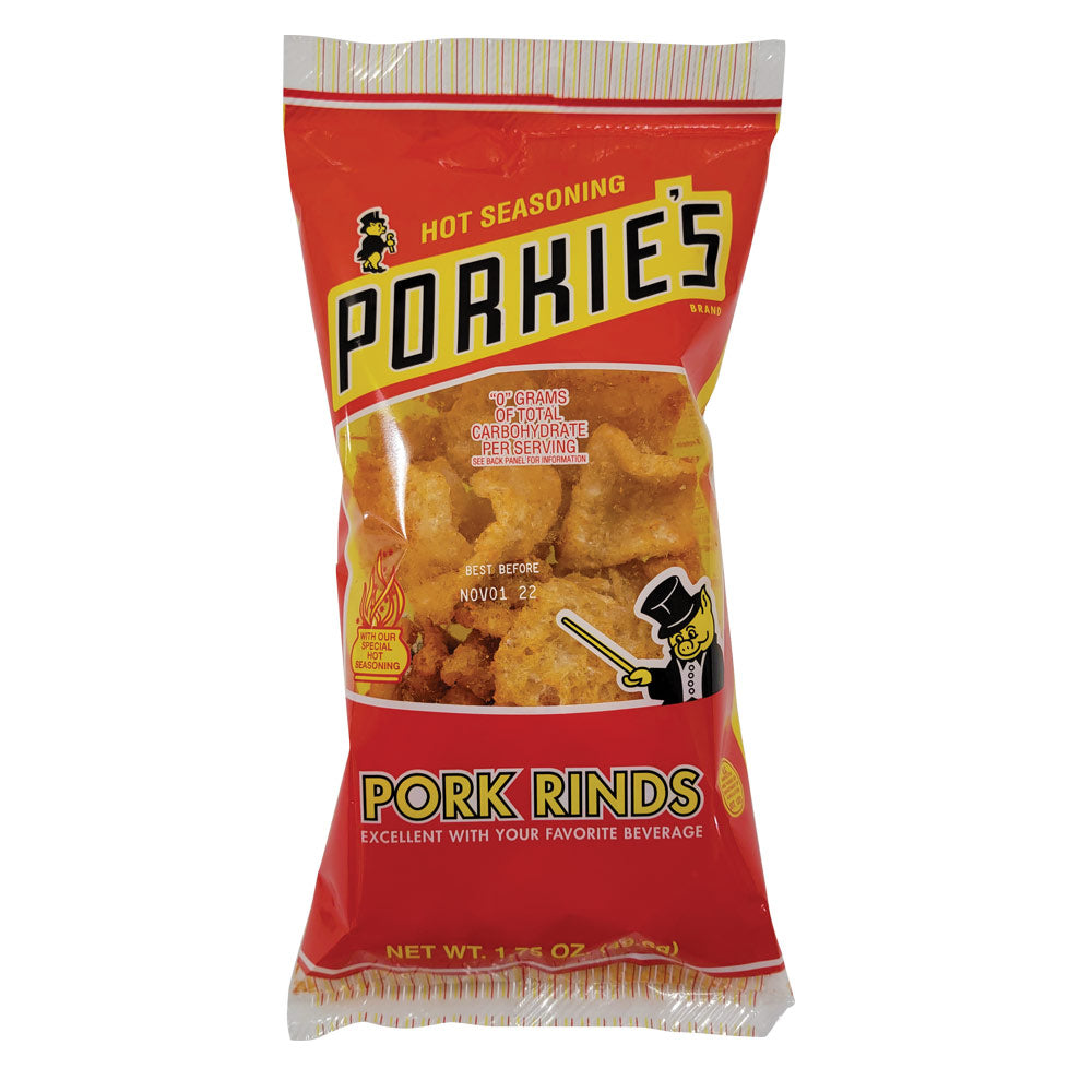 Porkie's Hot Flavored Pork Rinds - 1.75oz