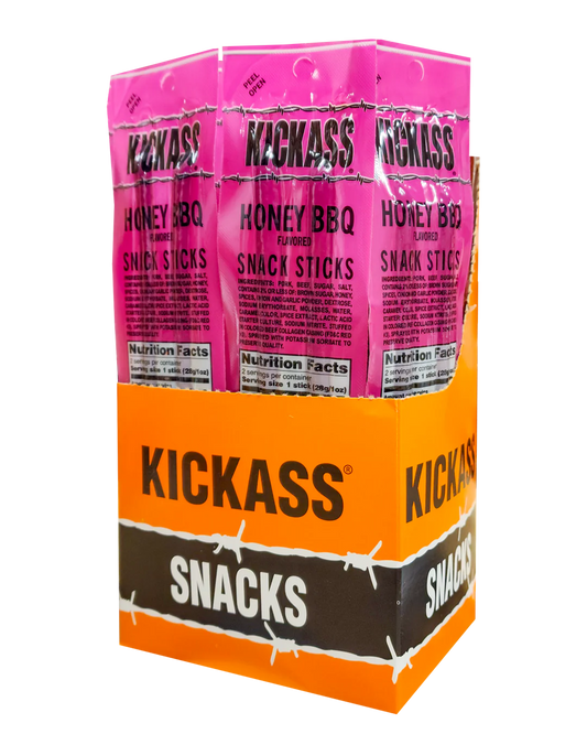 KICKASS HONEY BBQ TWIN PACK SNACK STICKS-16 COUNT