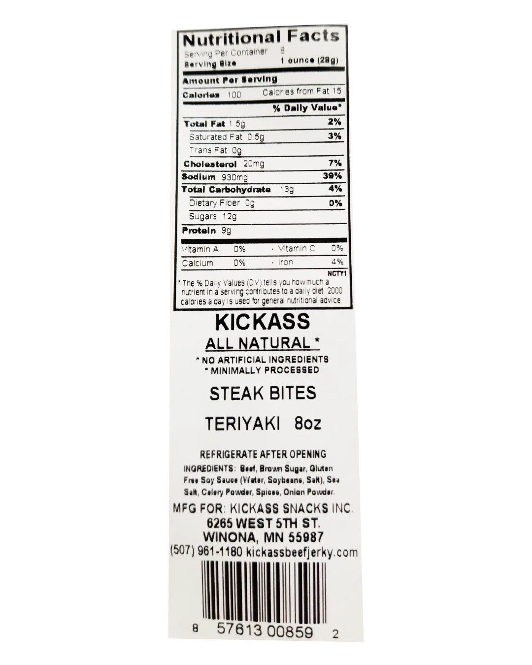 KICKASS TERIYAKI PREMIUM STEAK BITES