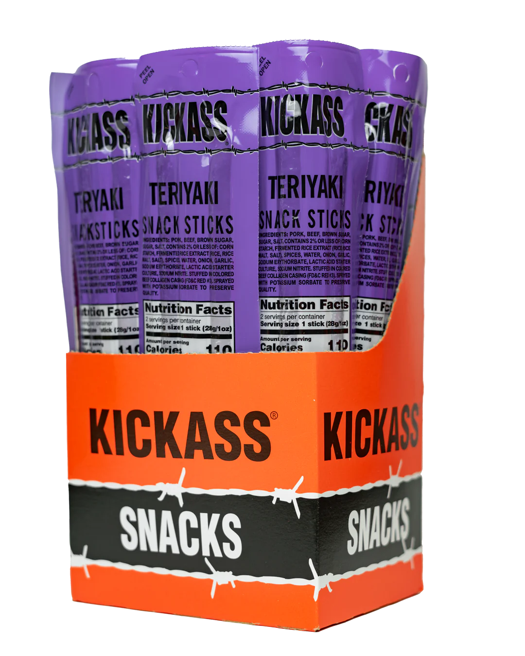 KICKASS TERIYAKI TWIN PACK SNACK STICKS-16 COUNT