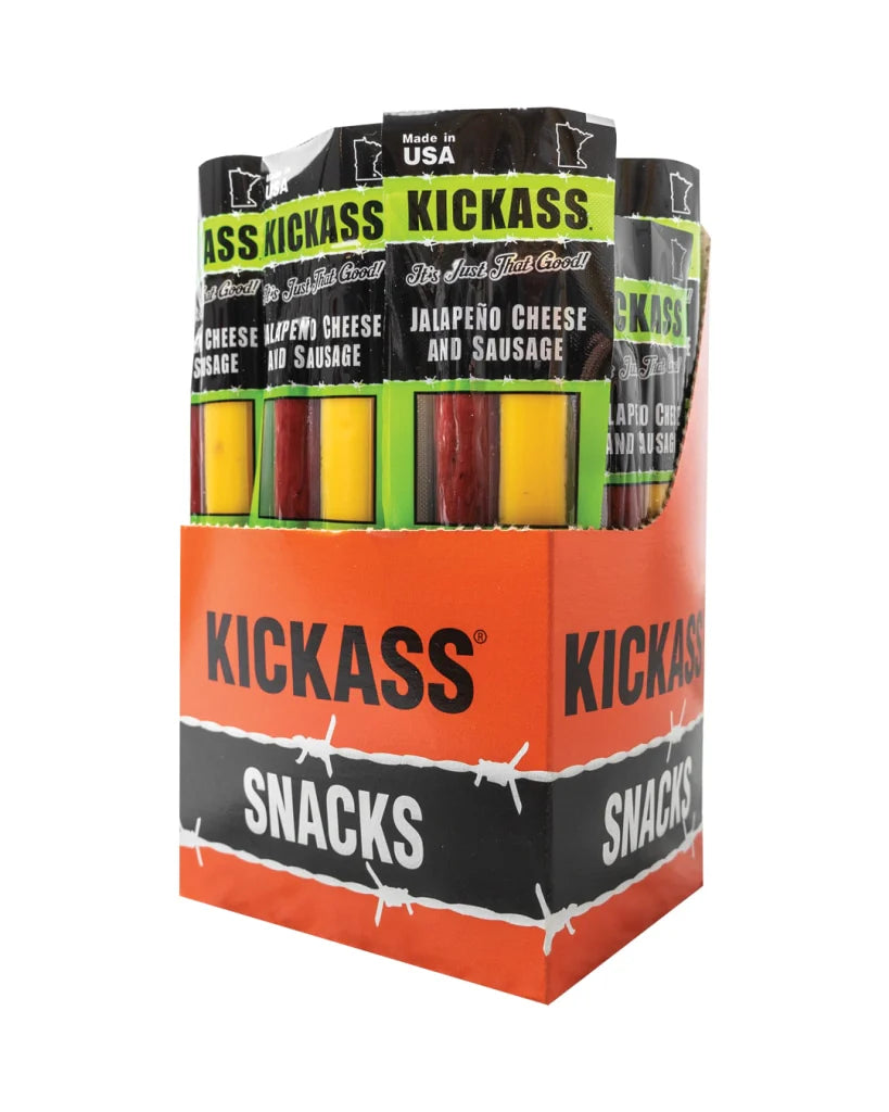 KICKASS JALAPENO CHEESE & SAUSAGE SNACK STICKS 21 COUNT