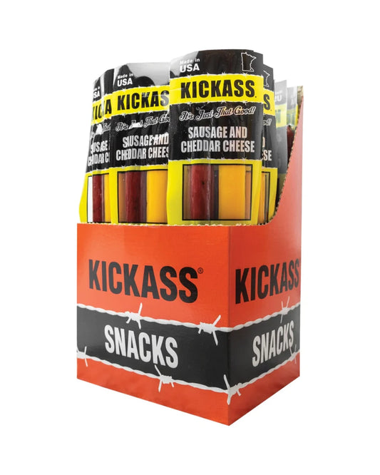 KICKASS SAUSAGE AND CHEDDAR SNACK STICKS-21 COUNT