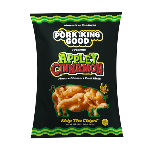 Pork King Good Appley Cinnamon Pork Rinds 3 oz - Single Bag